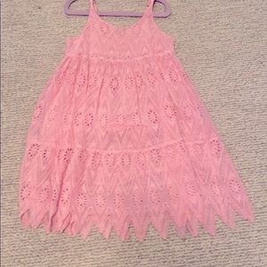 Pink eyelet dress